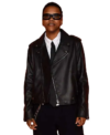 WNBA Draft Orange Carpet 2026 Courtney Williams Black Leather Jacket Front