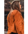 WWE Monday Night RAW 2026 Stephanie McMahon Brown Suede Leather Jacket Back