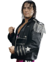 WWE Roster American Wrestler Bret Hart Black Leather Epaulet Jacket Right