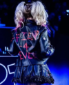 WWE SmackDown American Wrestler Alexa Bliss Black Leather Studded Biker Jacket Back
