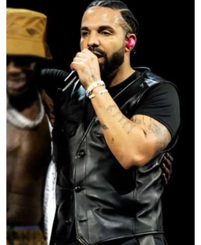 Wireless Festival Drake Leather Vest