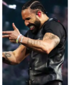 Wireless Festival Drake Super 44 Mac Black Hawk Black Leather Vest Right