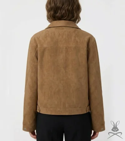 Womens Annabelle Oversized Suede Leather Jacket back
