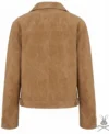 Womens Annabelle Oversized Suede Leather Jacket back view