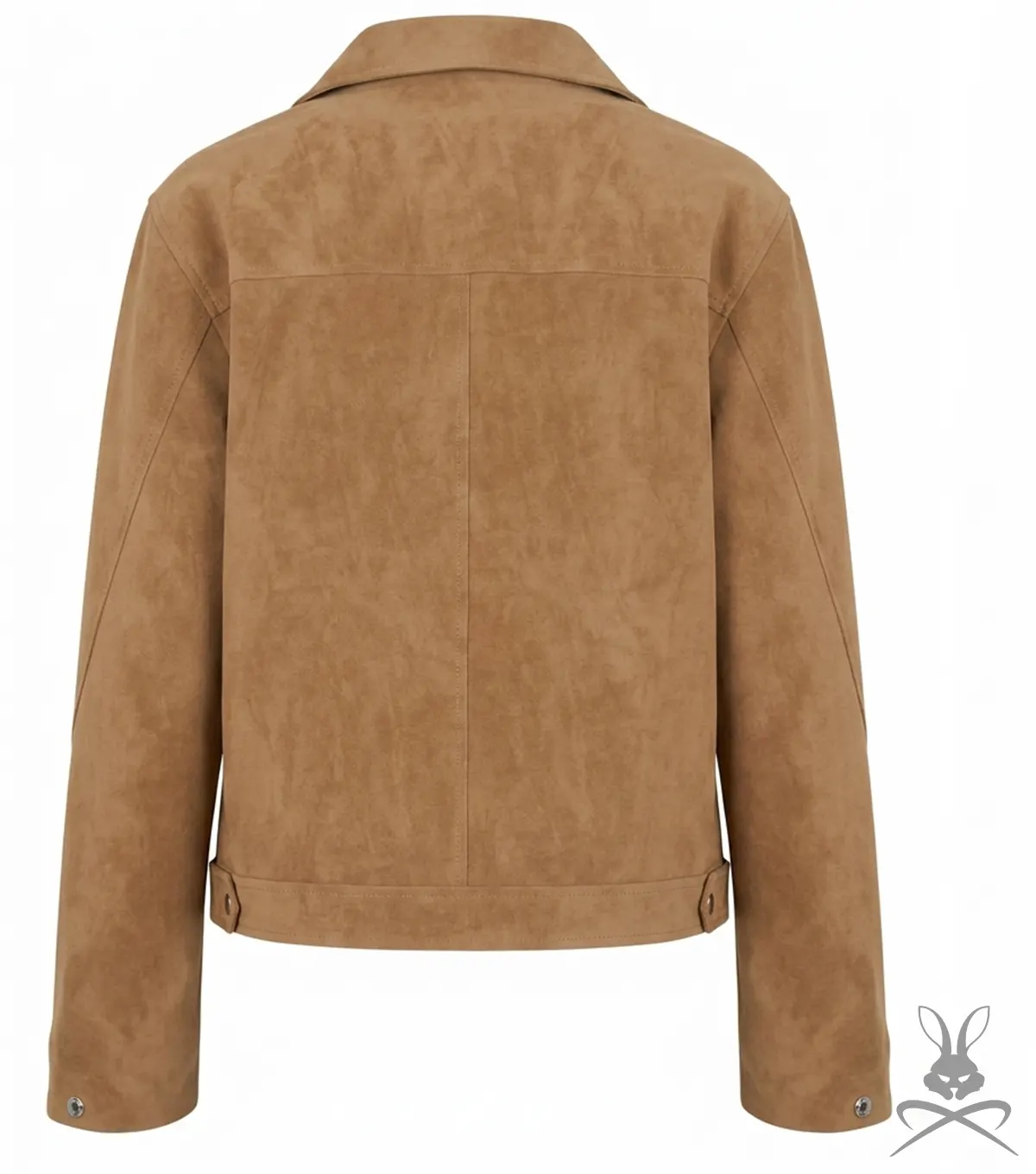Womens Annabelle Oversized Suede Leather Jacket back view