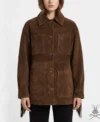 Womens Fringe Real Suede Leather Jacket