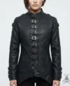 Womens Halloween Black Leather Jacket