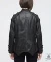 Womens Halloween Black Leather Jacket back