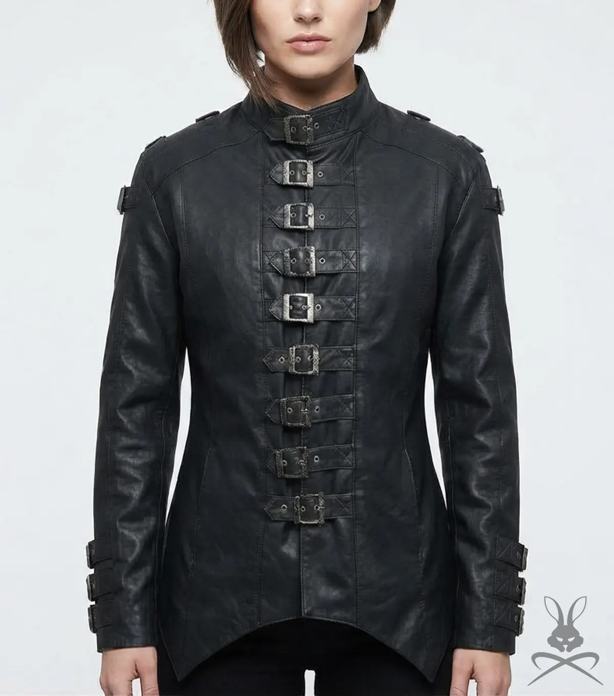 Womens Halloween Black Leather Jacket