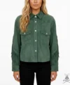 Womens Suede Leather Jacket with Western Fringe