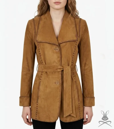 Womens Suede Leather Western Jacket