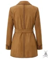 Womens Suede Leather Western Jacket back view
