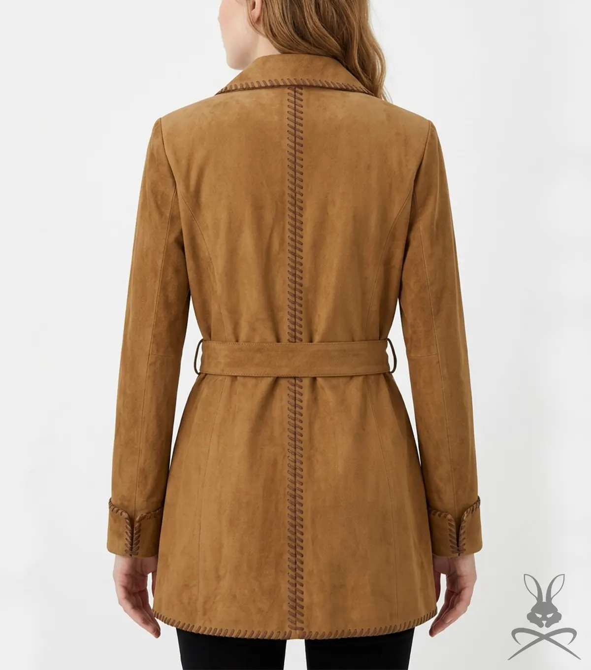 Womens Suede Leather Western Jacket back