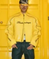 Yellow Balenciaga Feid Leather Jacket