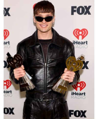 iHeartRadio Awards Peso Pluma Leather Jacket