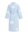 legally blonde happy face applique blue bathrobe